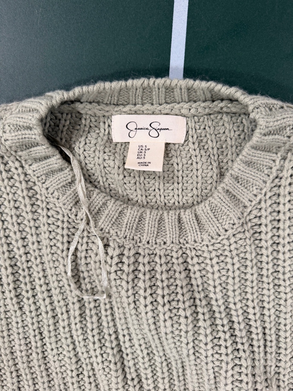 Jessica Simpson Heather Gray Crewneck Knit Sweater